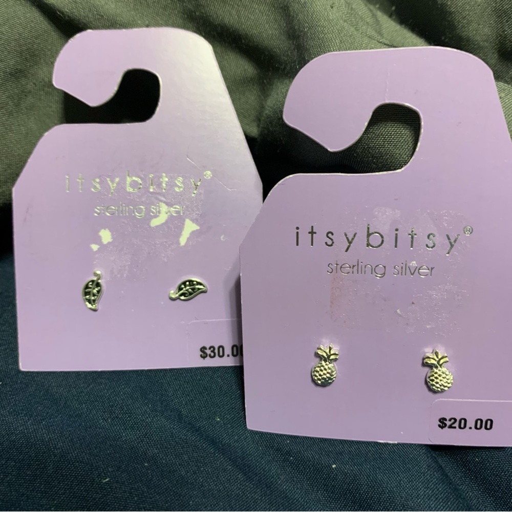 Itsy Bitsy sterling silver earrings - 2 pairs